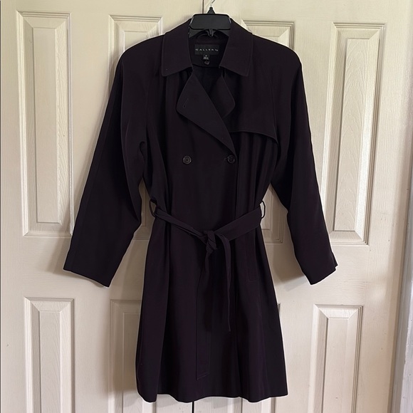 Gallery Jackets & Blazers - GALLERY Women's Dark Purple Trench Coat (399T)